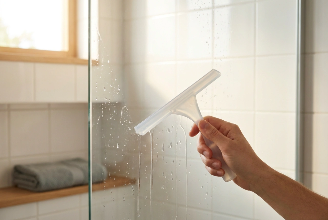 Kako pravilno koristiti brisač za tuš kabinu protiv kamenca i naslaga sapuna