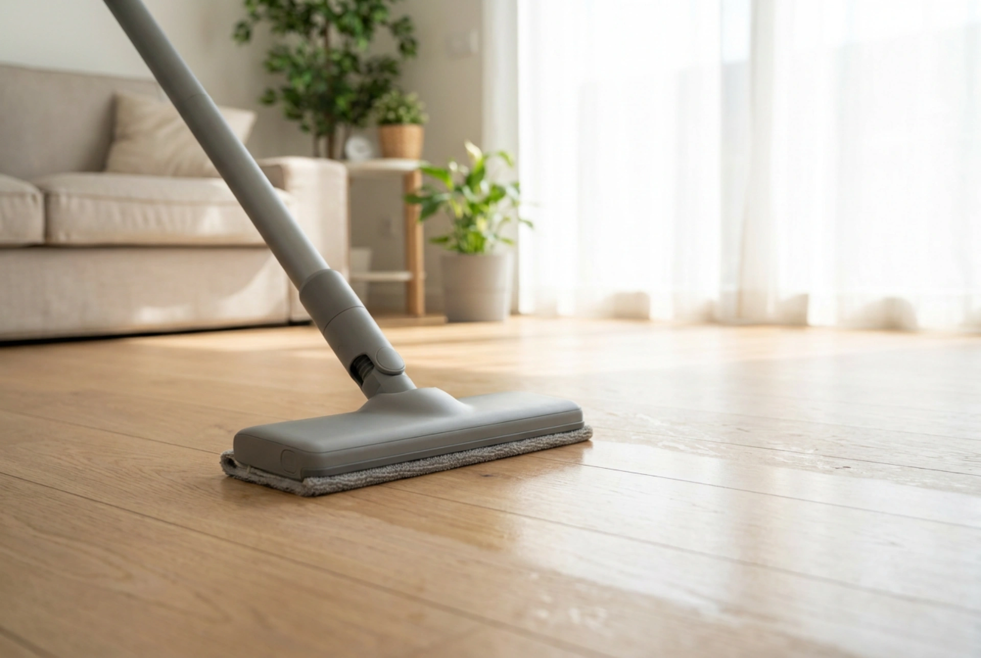 Električni mop s usisavačem u svakodnevnom pranju podova