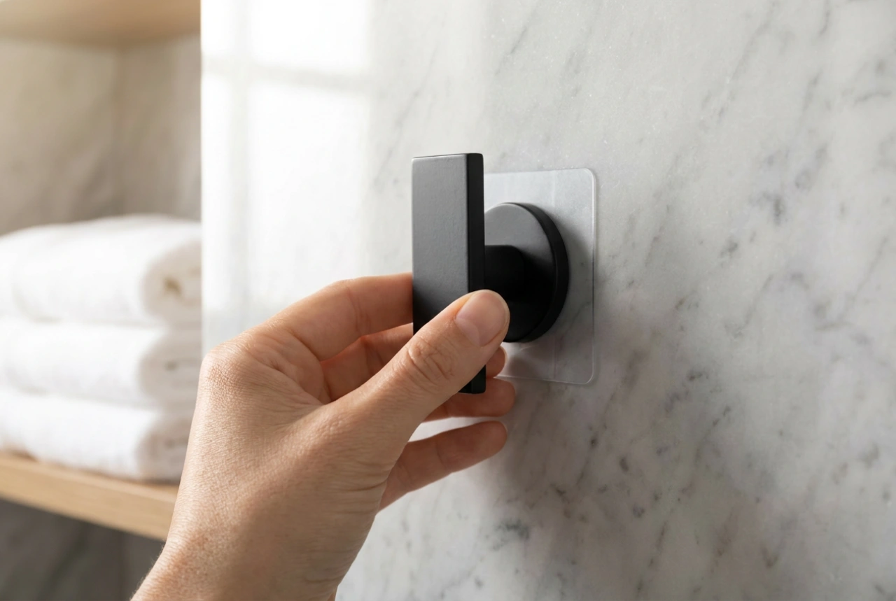 Kako pričvrstiti kupaonske vješalice bez bušenja da čvrsto drže