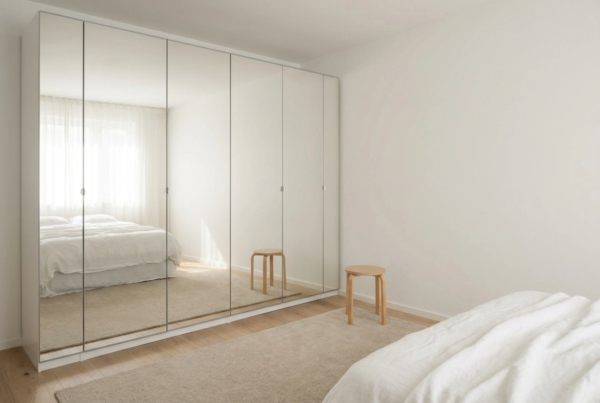 Kako ugradbenim ormarom s ogledalima optički povećati prostor